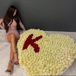 1001 роза белая с буквой 1001 роза белая с буквой